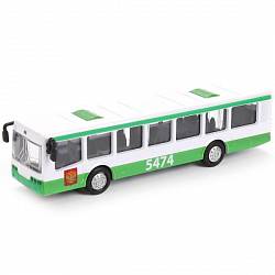 Автобус рейсовый 16,5 см с инерционным механизмом (Технопарк, SB-16-65-BUS-WB) - миниатюра